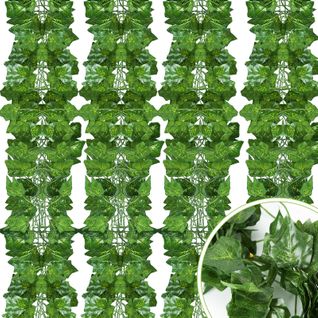 Lierre Artificielle Plantes Guirlande Vigne 12 PCs 2.4m Exterieur  Décoration Pour Célébration, Mari