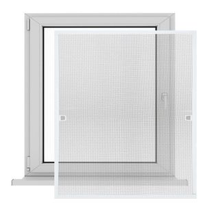 Moustiquaire Fenêtre-100x120cm Moustiquaire Cadre Aluminium Moustiquaire Gaze Protection Uv
