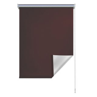 Store Enrouleur Occultant Isolant Thermique Avec Revêtement Sans Perçage,40cm X 160 Cm, Marron