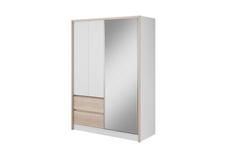 Armoire Sara En Plusieurs Couleurs 154 X 214 X 62 Cm - Couleur: Chêne-blanc