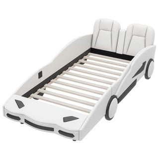 Lit Voiture 90 X 200 Cm Enfant Blanc