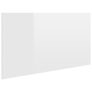 Tête De Lit Armoire De Tête De Lit - Blanc Brillant 160x1,5x80 Cm Bois D'ingénierie