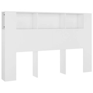 Tête De Lit Armoire De Tête De Lit - Blanc 160x18,5x104,5 Cm