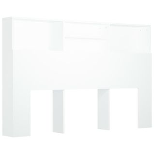 Tête De Lit Armoire De Tête De Lit - Blanc 160x19x103,5 Cm