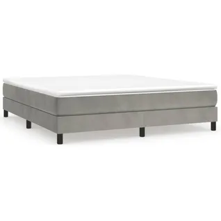 Lit Adulte Contemporain - Lit Double Cadre De Lit Gris Clair 160x200 Cm Velours