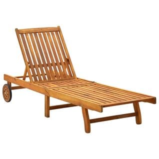 Bain De Soleil - Transat Chaise Longue Bois D'acacia Solide