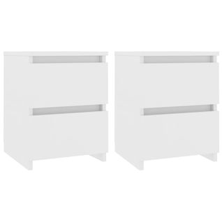 Lot De 2 Tables De Chevet - Tables De Nuit Table D'appoint Blanc 30x30x40 Cm Bois D'ingénierie