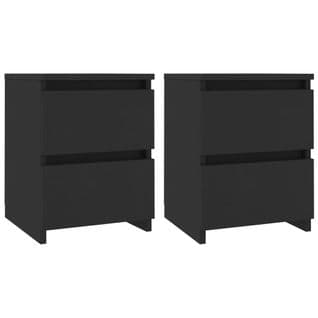 Lot De 2 Tables De Chevet - Tables De Nuit Table D'appoint Noir 30x30x40 Cm Bois D'ingénierie