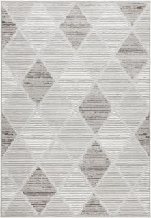 Tapis Intérieur Extérieur Petits Losanges Gris Loopin 160x230