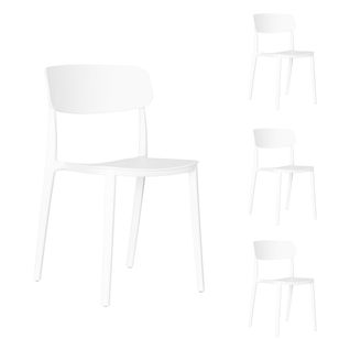 Lot de 4 chaises ILONA Blanc pour le prix de 3