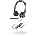 Casque Micro Filaire Blackwire 3320 Noir, Rouge