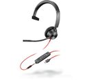 Casque Micro Filaire Blackwire 3315 Noir, Rouge