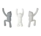 Patère Bonhomme Buddy (lot De 3) Gris - Blanc