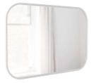 Miroir Rectangulaire Rebord Caoutchouc 61 X 91 Cm Hub Blanc