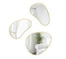 Set De 3 Miroirs Hubba Pebble Doré