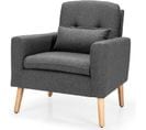 Fauteuil De Salon 1 Personne Avec Oreiller, Canapé 1 Place Pour Chambre, Salon, Bureau,77x73x85 Cm