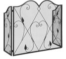 Écran De Cheminée Pliable à 3 Panneaux De 134,5 X 73,5 Cm,  Grille De Protection Pour Salon,chambre