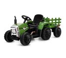 Tracteur Avec Remorque Electrique Pour Enfants 12 V Avec Télécommande 2,4g - 3 Vitesses(vert Foncé)
