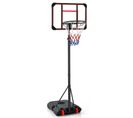 Panier De Basket-ball Sur Pied,ensemble De Basketball Portable Avec Rangement(75 X 50 X 193-248 Cm)