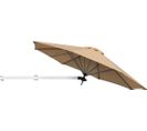 Parasol Mural En Aluminium Ø 250 Cm,parasol En Porte-à-faux De Balcon Avec Mât Réglable,café(beige)