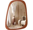 Miroir Mural Rustique Avec Cadre En Bois, Miroir Décoratif De Style Vintage, 53,5 X 68 Cm, Naturel