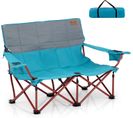 Chaise De Camping Surdimensionnée, Chaise Portable À 2 Places, Charge 300 Kg (bleu,149 X 70 X 80 Cm)