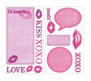 Stickers Repositionnables Motifs Bisous Et Cœurs Personnalisables - Kiss et Love