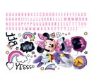 Sticker Mural Géant Disney Minnie Mouse Et Alphabet Pour Personnaliser