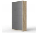 Armoire Lit Escamotable 90x200 cm Vertical Mural Supérieur Chêne Sonoma/anthracite