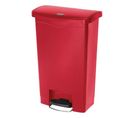 Poubelle à Pédale Frontale Slim Jim Rouge 50l -