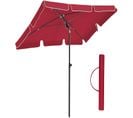 Parasol Rectangulaire 2 X 1,25 M, Protection Upf 50+, Ombrelle, Sac De Transport