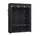 Armoire Chambre En Tissu, 45 X 130 X 167 Cm, Abvec Étagères, 4 Pochettes, Grande Capacité, Noir