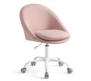 Chaise De Bureau, Rembourrage En Mousse, Réglable En Hauteur, Pour Bureau, Chambre, Rose