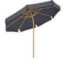 Parasol 3 M, Ombrelle Octogonal, Protection Solaire, Anti-uv, Mât Et Baleines En Bois