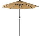 Parasol De Jardin Avec Ampoules LED À Énergie Solaire, Ombrelle De Terrasse, Diamètre 3 M