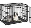 Cage Pour Chien Ultra-résistante, 107 X 70 X 75 Cm, Pour Chiens Moyens Et Grands, Noir