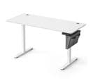 Bureau Électrique Assis-debout, Bureau Réglable En Hauteur, 60 X 140 X (72-120) Cm, Blanc Nuage