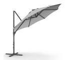 Parasol De Jardin 300 Cm, Upf 50+, Pivotant à 360°, Inclinaison Fluide, Manivelle, Gris Tourterelle