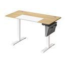 Bureau Assis Debout Électrique, 60 X 120 X (72-120) Cm, Jaune Pastel Et Blanc Classique