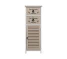 Meuble 2 Tiroir Port Bois Blanc Marron 86x32x27