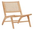 Fauteuil Lounge En Bois Massif Et Cannage - Zuma