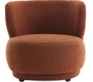 Fauteuil En Tissu Bouclette Rouille - Ester