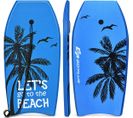 41" Bodyboard Planche De Surf En Xpe Avec Sangle De 90 Cm Charge 85kg 105x51x6cm Bleu