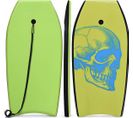 Bodyboard 41 Pouces Avec Sangle De 90 Cm Planche De Surf Avec Motif De Crâne Cool De Couleur Vert