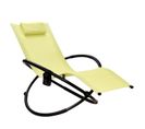 Chaise Longue à Bascule Pliante Chaise Orbitale Extérieure Vert