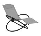 Chaise Longue à Bascule Pliante Chaise Orbitale Extérieure Gris