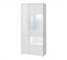 Armoire Vitrine LED Bibliothèque 90 Cm Commode Sencia