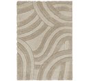 Tapis De Salon Épais Moderne Fuzzy En Polyester - Beige - 200x290 Cm