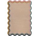 Tapis De Salon Design En Laine Rusk En Laine - Beige - 200x290 Cm