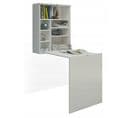 Bureau Pliable Hida Table Murale Pliante Pour Ordinateur Bureau Ménager Blanc Mat